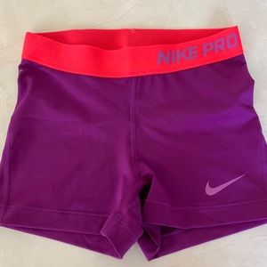 Nike Pro Women’s Compression Shorts, Purple, S